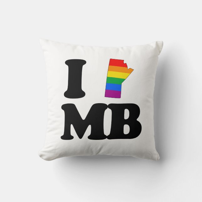 I LIEBE HOMOSEXUELLES MANITOBA - .PNG KISSEN (Vorderseite)