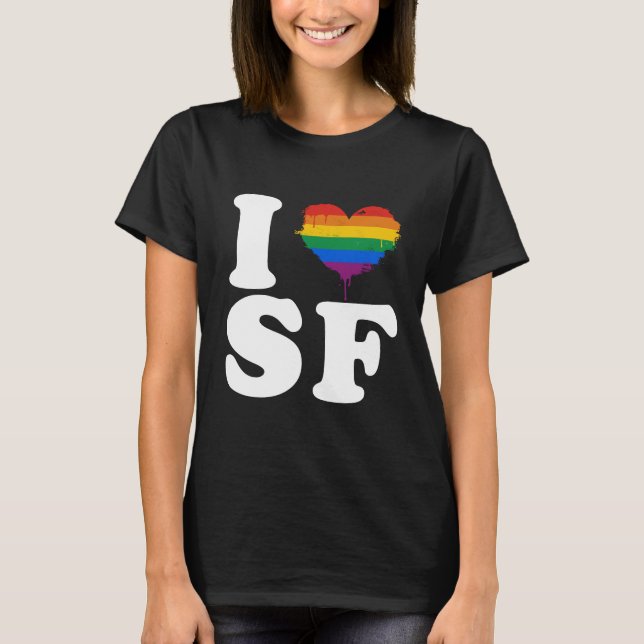 I LIEBE HOMOSEXUELLES SAN FRANCISCO - WEISS - .PNG T-Shirt (Vorderseite)