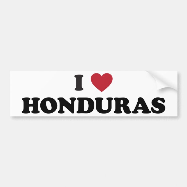 I Liebe Honduras Autoaufkleber (Vorne)