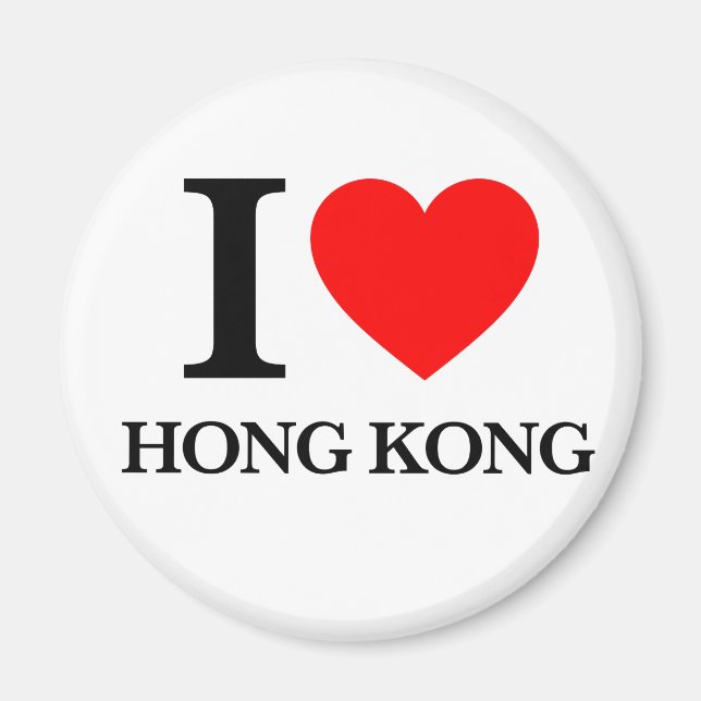 I Liebe Hongkong Magnet (Vorne)