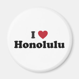 I Liebe Honolulu Hawaii Magnet