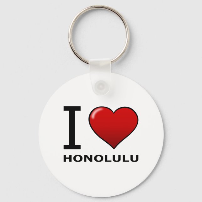 I LIEBE HONOLULU, HI - HAWAII SCHLÜSSELANHÄNGER (Vorderseite)