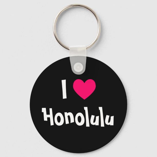 I Liebe Honolulu Schlüsselanhänger (Vorderseite)