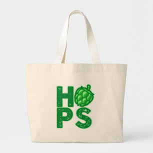 I Liebe Hopfen in Handbäumen Jumbo Stoffbeutel