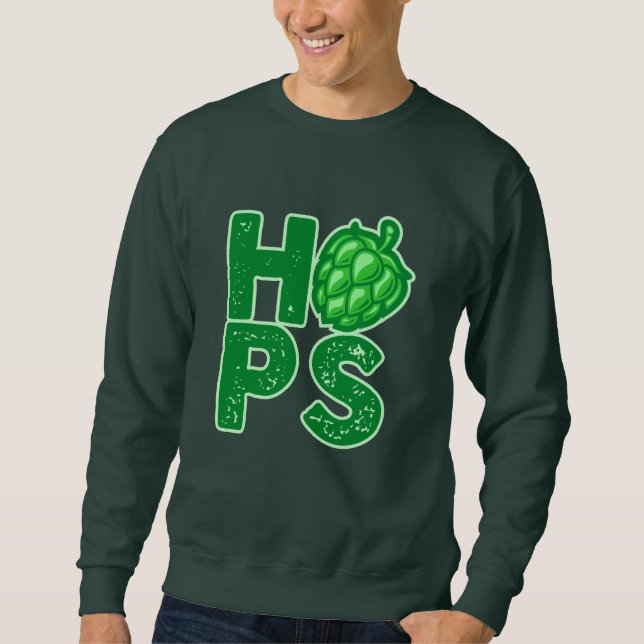 I Liebe Hopfen in Handbäumen Sweatshirt (Vorderseite)
