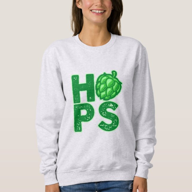 I Liebe Hopfen in Handbäumen Sweatshirt (Vorderseite)