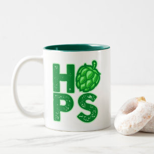 I Liebe Hopfen in Handbäumen Zweifarbige Tasse