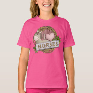 I LIEBE Horses Kids Youth T Shirt