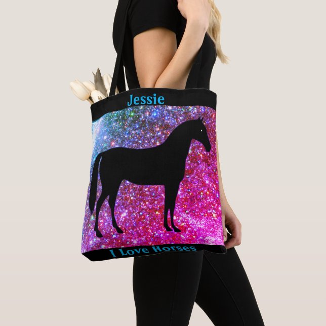 I Liebe Horses Sparkle Tote Tasche (Von Nahem)