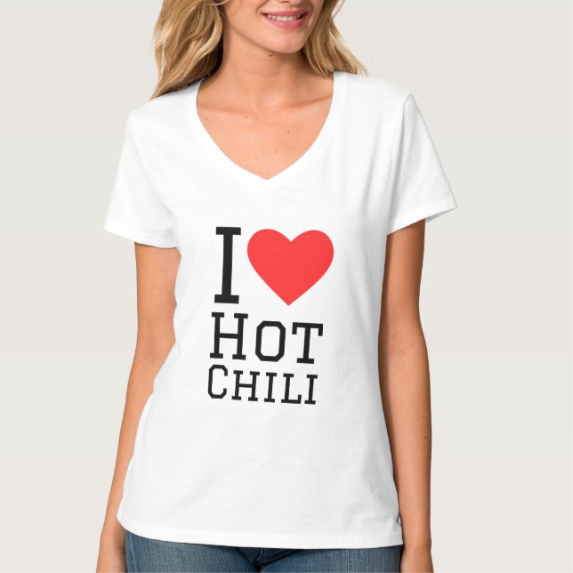 I Liebe Hot Chili T-Shirt (Vorderseite)