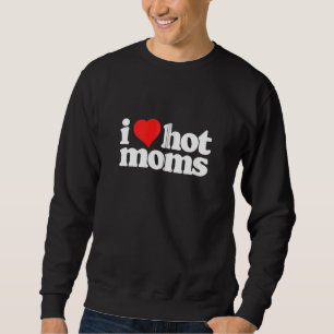 I Liebe Hot Mamas 80er Vintag Minimalistisch Zip Sweatshirt
