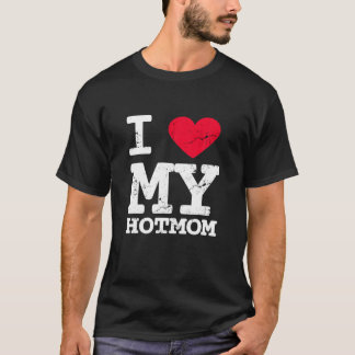 I Liebe Hot Mamas Funny Red Heart Liebe Mamas Funn T-Shirt