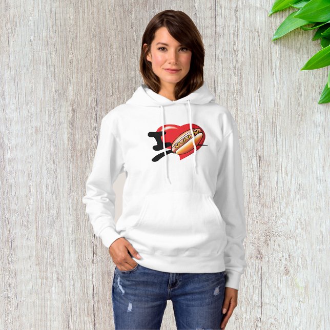 I Liebe Hotdogs Womens Hoodie (Von Creator hochgeladen)