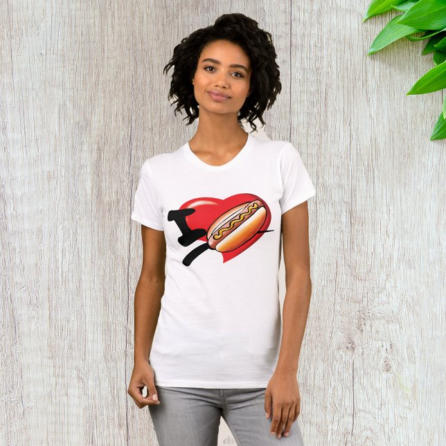 I Liebe Hotdogs Womens T - Shirt (Von Creator hochgeladen)