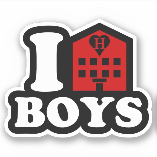 I Liebe Hotel Boys Aufkleber (Vorderseite)