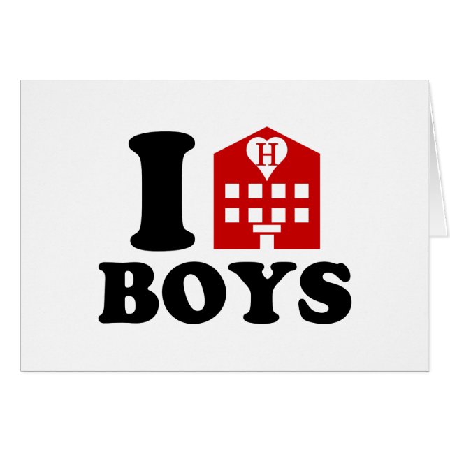 I Liebe Hotel Boys Card (Vorderseite (Horizontal))