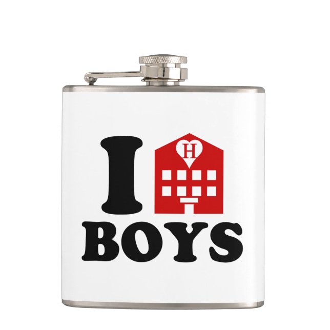 I Liebe Hotel Boys Flachmann (Vorderseite)