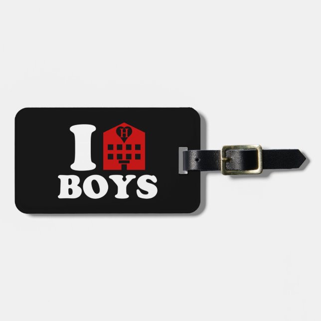 I Liebe Hotel Boys Gepäckanhänger (Vorderseite horizontal)