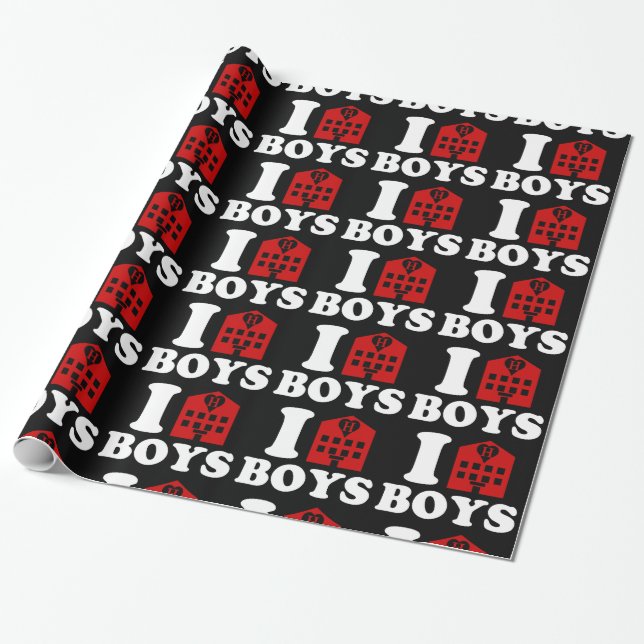 I Liebe Hotel Boys Geschenkpapier (Ungerollt)