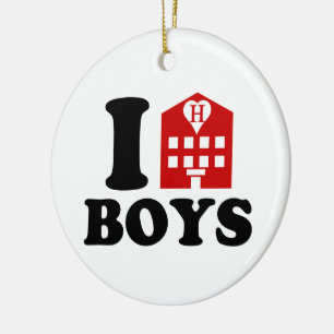 I Liebe Hotel Boys Keramik Ornament
