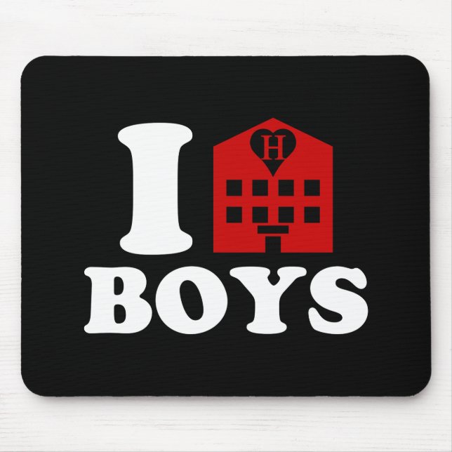 I Liebe Hotel Boys Mousepad (Vorne)