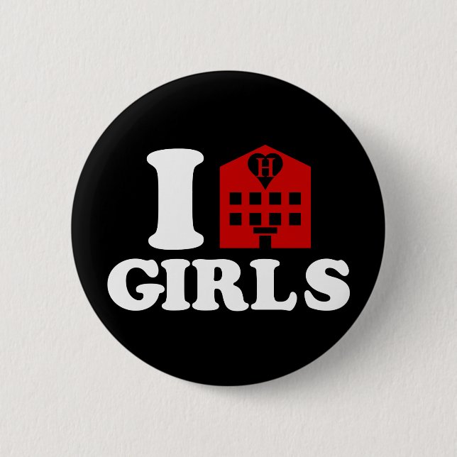 I Liebe Hotel Girls Button (Vorderseite)