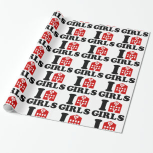 I Liebe Hotel Girls Geschenkpapier