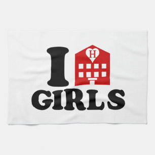 I Liebe Hotel Girls Handtuch