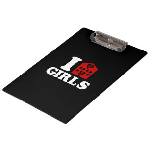I Liebe Hotel Girls Klemmbrett