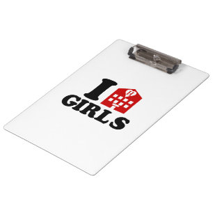 I Liebe Hotel Girls Klemmbrett