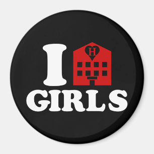 I Liebe Hotel Girls Magnet