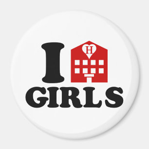 I Liebe Hotel Girls Magnet