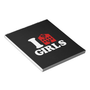 I Liebe Hotel Girls Notizblock