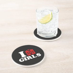 I Liebe Hotel Girls Sandstein Untersetzer