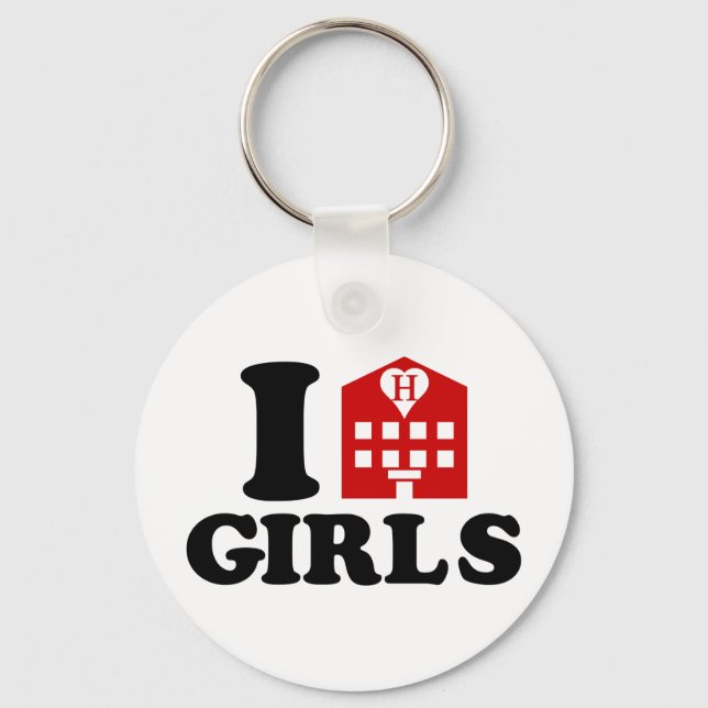 I Liebe Hotel Girls Schlüsselanhänger (Vorderseite)
