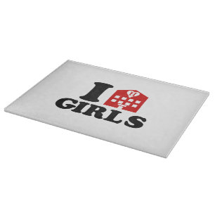 I Liebe Hotel Girls Schneidebrett