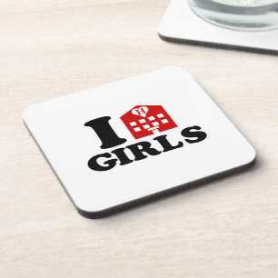 I Liebe Hotel Girls Untersetzer