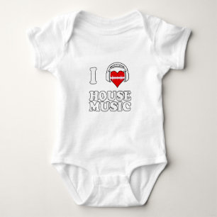 I Liebe House Music Baby Strampler