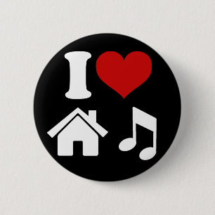 I Liebe House Music Button Ibiza DJ Dancing Part