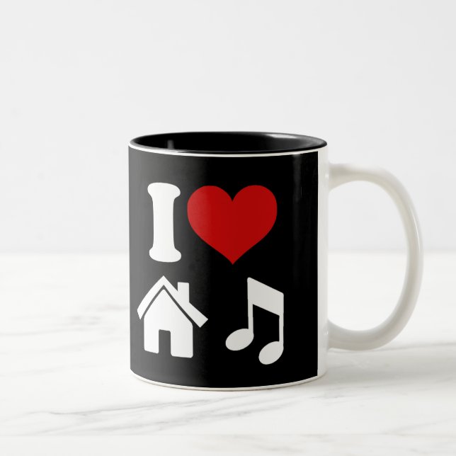 I Liebe House Music Coffee Tasse | Ibiza Party Dan (Rechts)