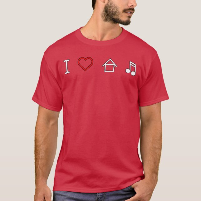 I Liebe House Music family T-Shirt (Vorderseite)