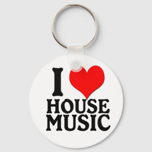 I Liebe House Music Schlüsselanhänger