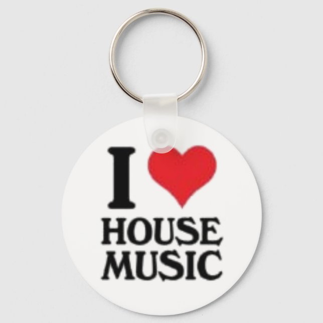 I Liebe House Music Schlüsselanhänger (Vorderseite)