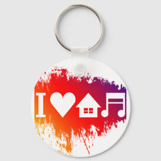 I Liebe House Music Schlüsselanhänger