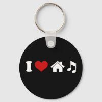 I Liebe House Music Schlüsselanhänger | Ibiza-Tanz