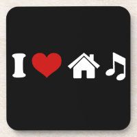 I Liebe House Music Untersetzer | Ibiza-Party