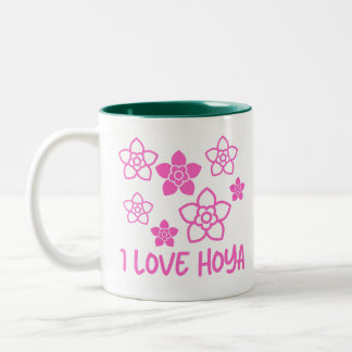 I Liebe Hoya Hot Pink Pflanze Collector Zweifarbige Tasse