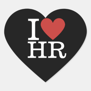 I ❤️ Liebe HR Heftsticker - Personalabteilung/Pers Herz-Aufkleber