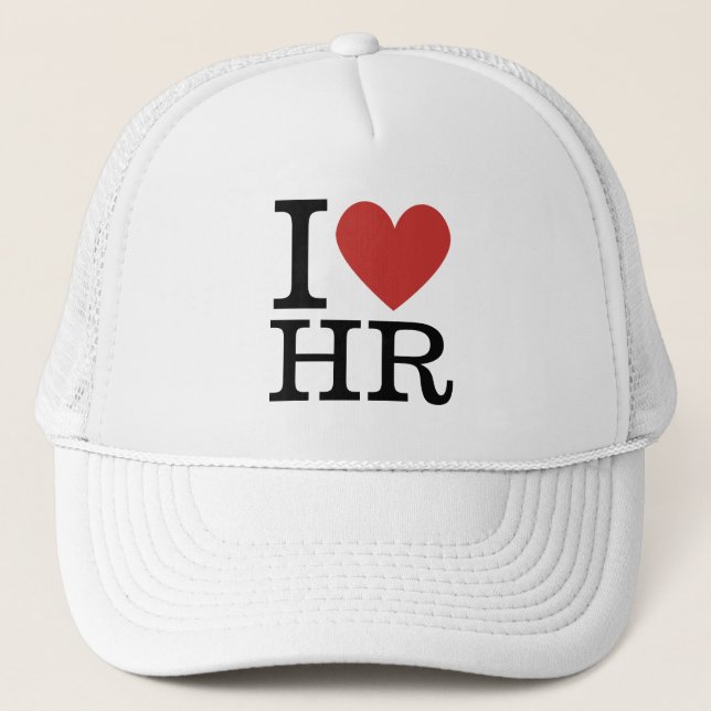 I ❤️ Liebe HR (HR-Dept.) PERSONALISIERBAR Truckerkappe (Vorderseite)