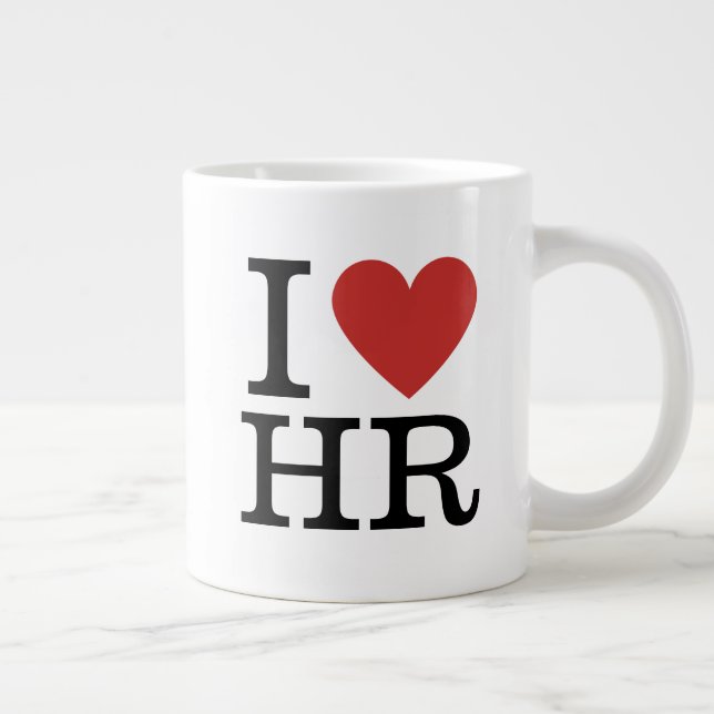 I ❤️ Liebe HR Jumbo Tasse - Für Personalabteilung (Rechts)